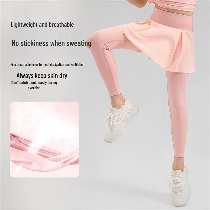 Girls' 2-in-1 Cloud-Feel Yoga Skirt Leggings