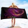 Valentines Day Hearts Beach Towels Oversized Microfiber Beach Towels for Adults Extra Large Yoga Towel for Outdoor Travel Swim