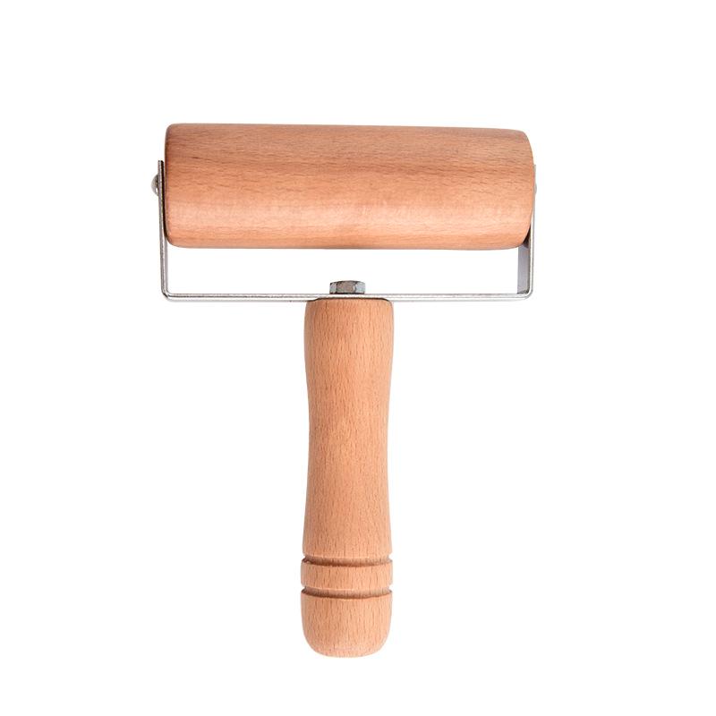 Beech Wood Double-Ended Rolling Pin - Handheld Dumpling Skin Roller and Baking Tool