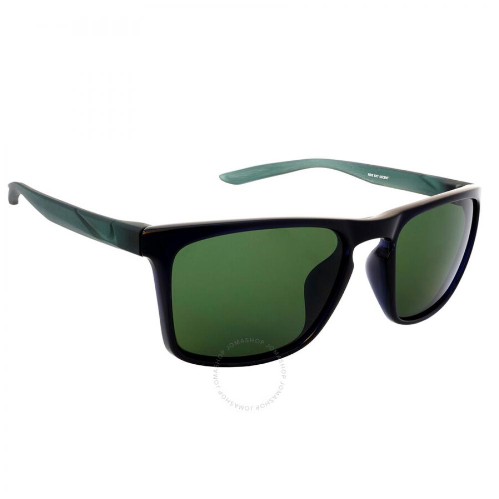Nike Grüne rechteckige Unisex-Sonnenbrille Nike Sky Ascent Dq08 556 55
