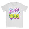 Made in 1986 40th Birthday Retro 40 Years Old 80s Vintage Cotton TShirt For Unisex Summer Y2K Retro TShirts ONeck Trending Tees