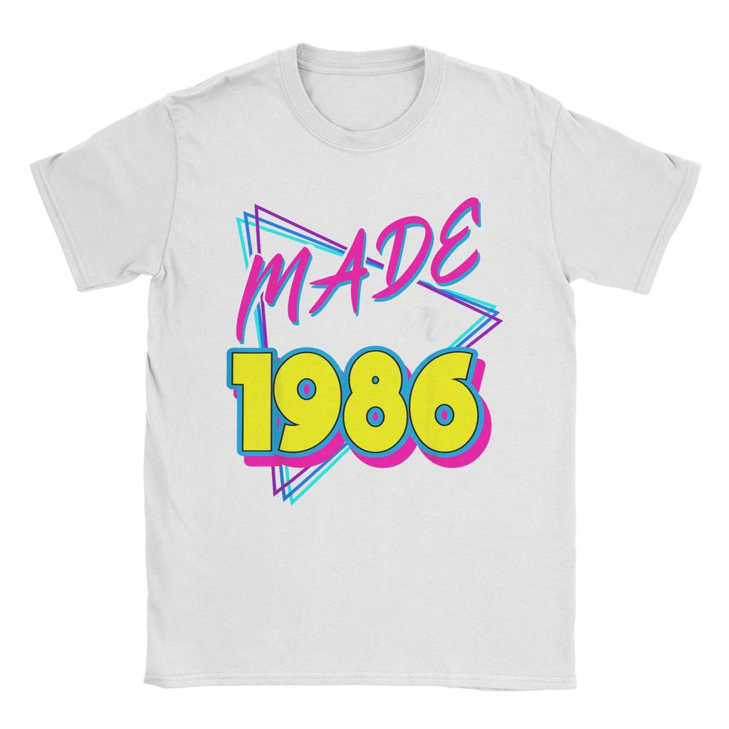 Made in 1986 40th Birthday Retro 40 Years Old 80s Vintage Cotton TShirt For Unisex Summer Y2K Retro TShirts ONeck Trending Tees