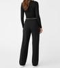 Fashion Casual Set Sport Yoga Autumn Winter Solid Color Crew Neck Long Sleeve For Women