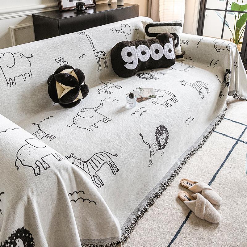 

Полотенце для дивана из синели, универсальный универсальный чехол для дивана Four Seasons, пылезащитный чехол, цельный диван, большой тканевый чехол, подушка 180*130cm