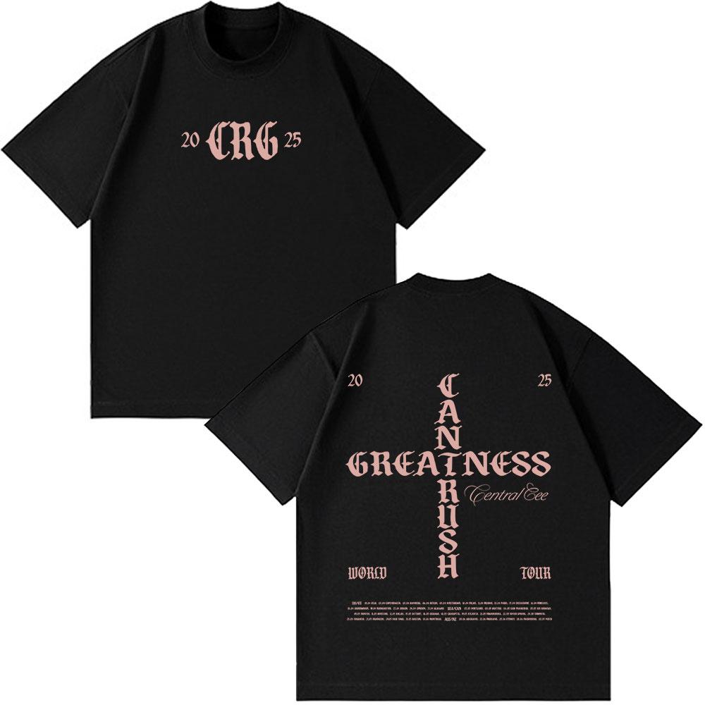 Central Cee NON PUÒ AFFRETTARE LA GRANDIOSITÀ World Tour 2025 T-shirt Hip Hop Manica Corta T-shirt Oversize Uomo Donna Magliette alla Moda Top11