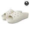 Crocs Klassische Plateau-Slipper-Sandalen für Damen, klobiger Absatz, Knochen 208180 2y2