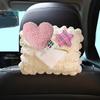 New Cute Cartoon Red Hearts Car Tissue Box Hanging Paper Holder for Car Back Seat Headrest Armrest Paper Organizer Storage