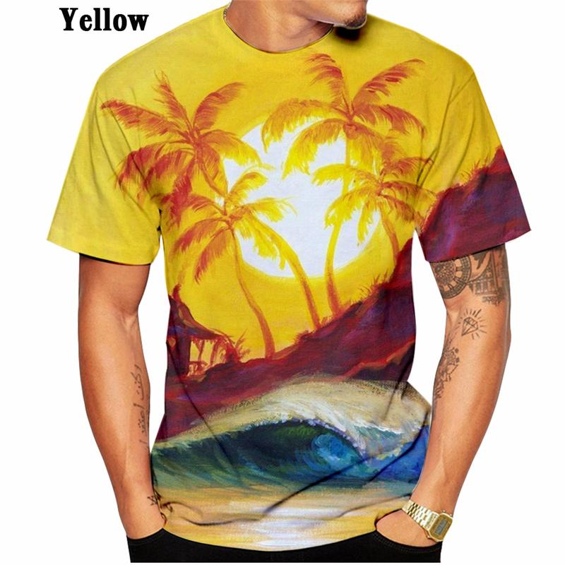 Classic Coconut Tree 3D Printed Couple T Shirt Men Women Hawaii Vacation Party Casual Fashion T-shirt Kid Street O-neck Tee Tops