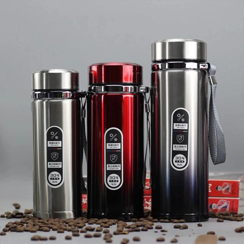 

Large Capacity Vacuum Insulation Outdoor Thermos Professional Portable Climbing Water Bottle Office Tea Mugs Car Kettle 500ml срібний