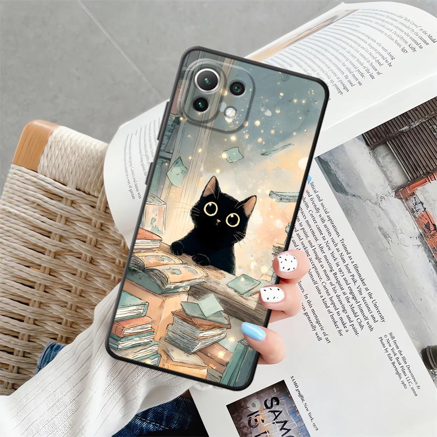 Case for Xiaomi Mi 13 Lite 14 11 12X 12T Pro 11T 12 10T Funda Phone Cover Cartoon Cat