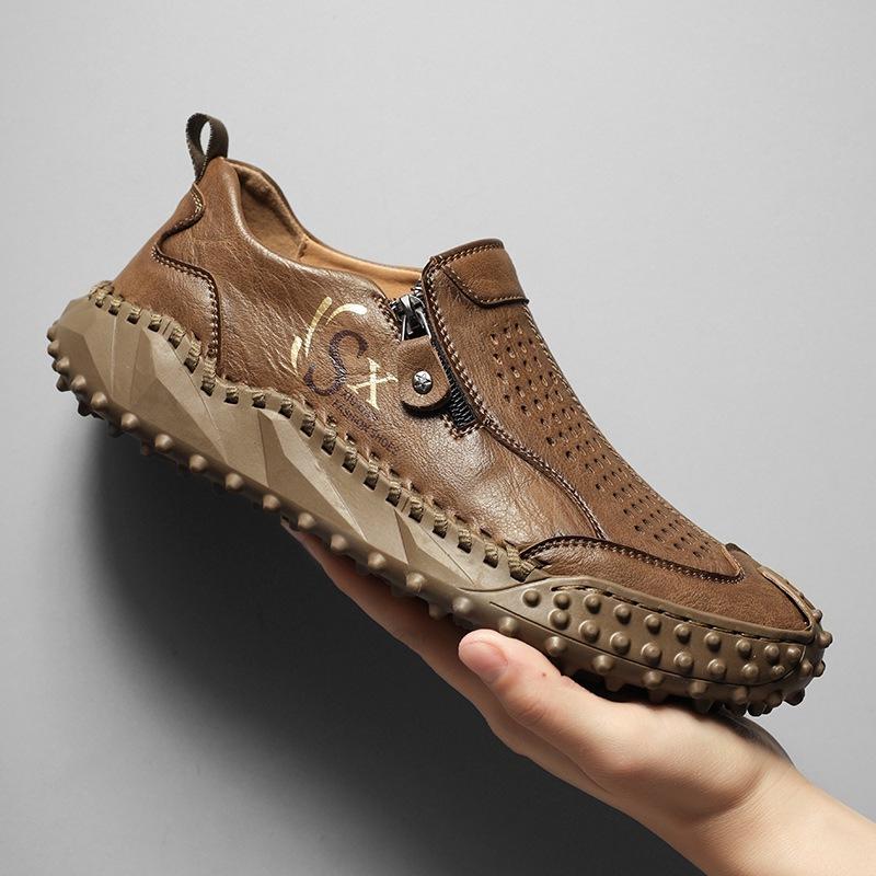 20252025 hollow hole shoes sports and leisure shoes men's summer new breathable non-slip soft-soled men's shoes