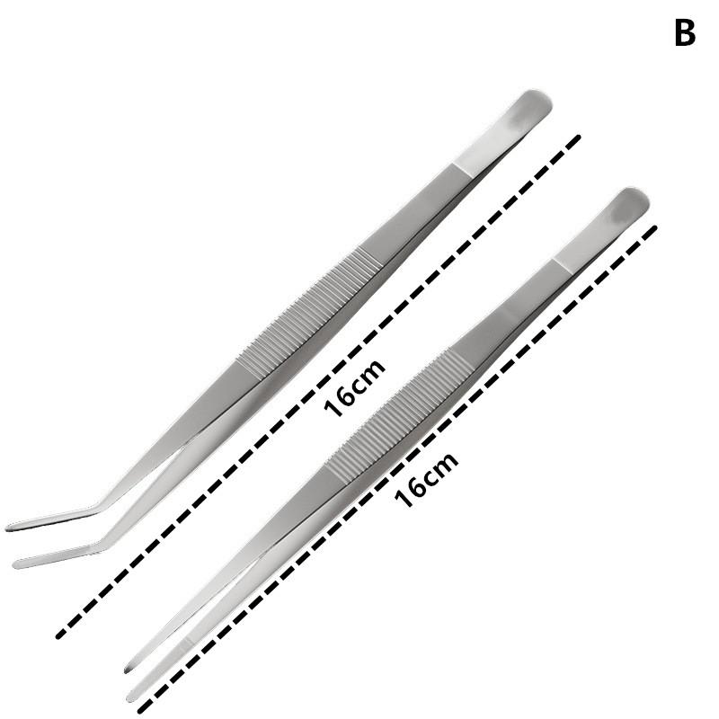 2Pcs Professional Stainless Steel Kitchen Tweezers - Cooking Clamps For Electroplating, Seafood, Grilling, Precision Cooking