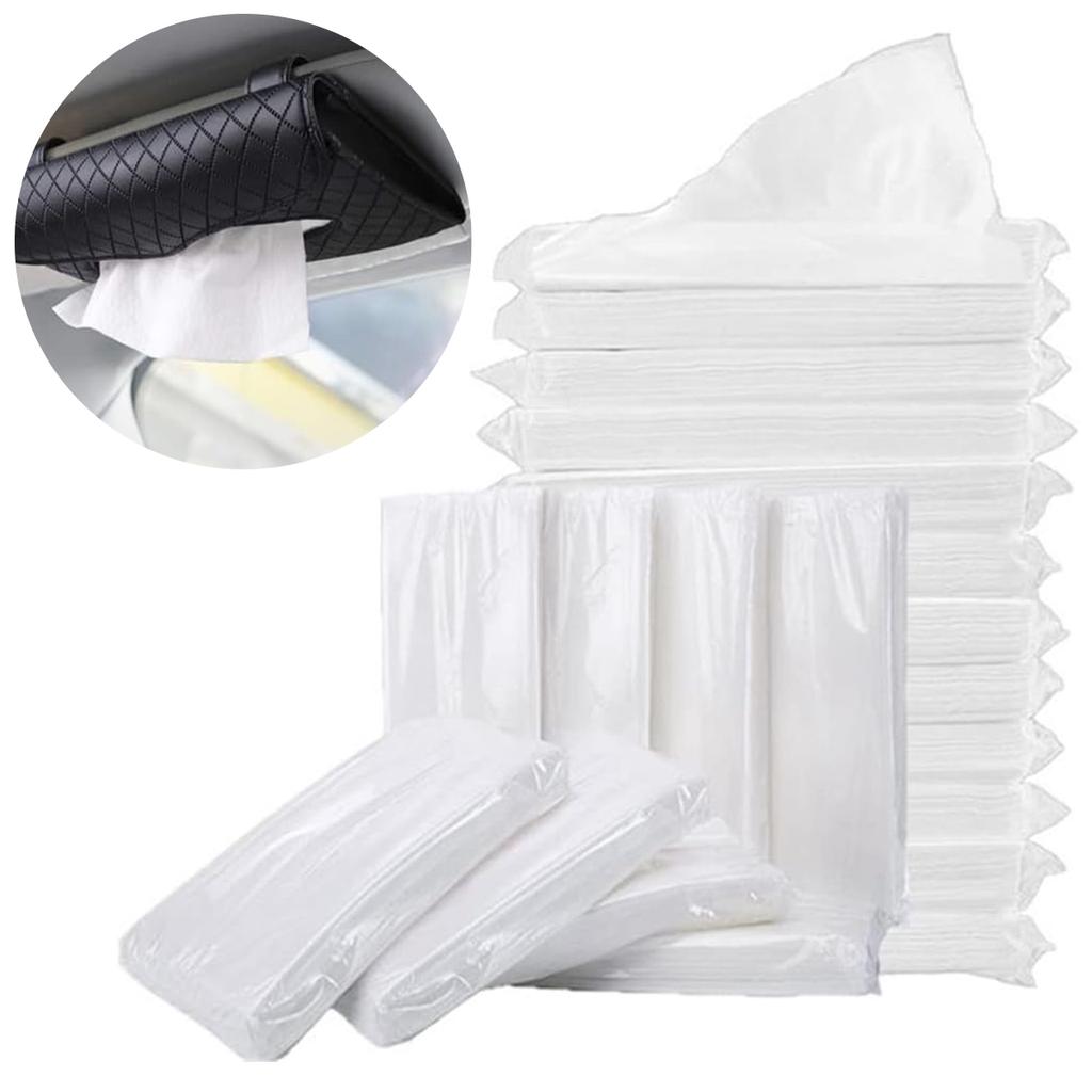 4/7/14 Packungen Auto-Taschentuch-Nachfüllpackungen – 50 Blatt/Packung Weiche Reise-Gesichtstücher für Handtasche & Auto, Kompakte Einweg-Packung Papiertuch