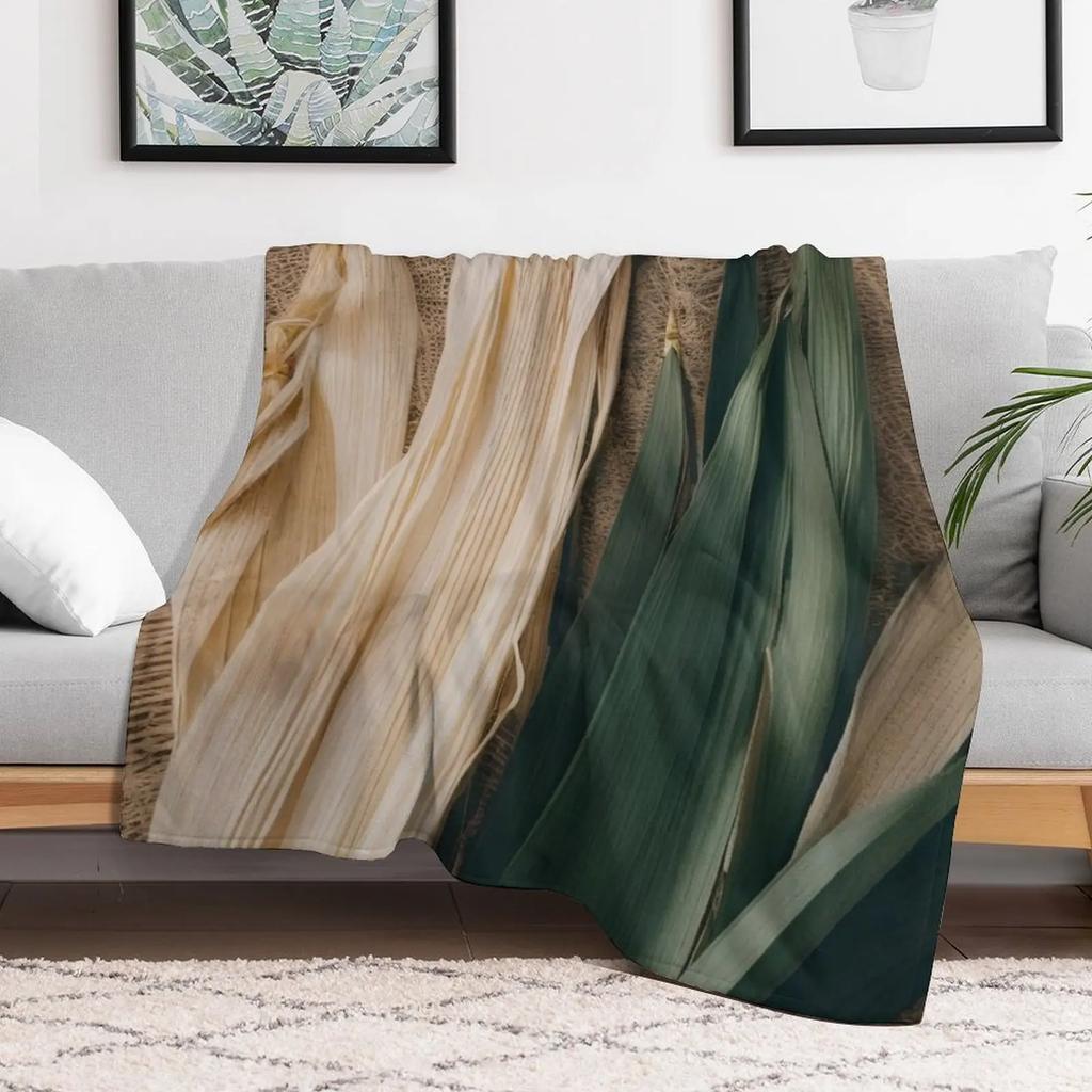 Corn Husk and Hessian Fabric No5 Throw Blanket Luxurious Soft Fuzzy Blanket for Sofa Bed