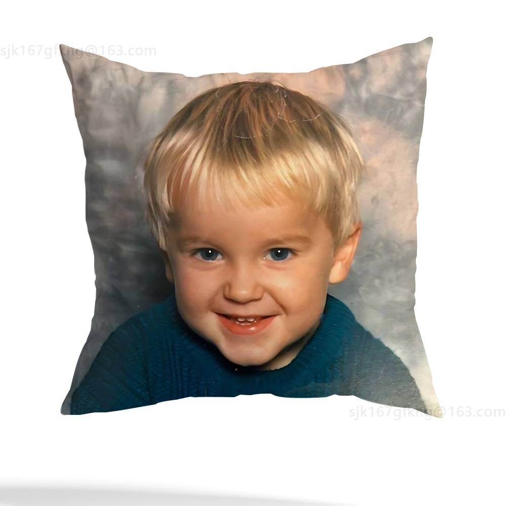 Actor D-Draco M-Malfoy Pillow Case Square Double-Sided Printing Short Plush Sofa Cushion Cover Bedroom Bedside Pillow