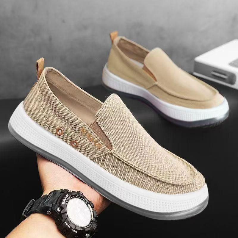 Spring and summer new casual men's shoes trendy versatile sailing shoes breathable wear-resistant lightweight canvas shoes