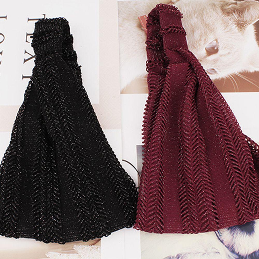 Solid Color Mesh Headwear Headdress Wide Edge Headband Female Hair Hoop Korean Style Hair Band