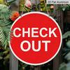2D Flat, 1pc Check Out Aluminum Sign, Weather Resistant, Easy To Mount for Retail Store, Supermarket, Shop, Grocery, Business, Checkout Area, Public