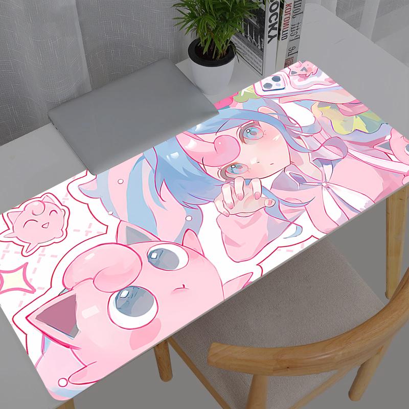 Mouse Pad Pokemon Pikachu Jigglypuff Rubber Table Large Gamer Desk Mat Computer Keyboard Gaming Accessories Carpet Mousepad
