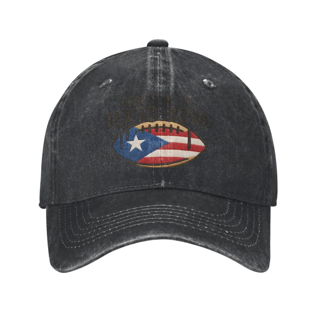 Unisex Here for The Benito Bowl 2026 Bad Benito Halftime Bads Bunnys Printed Hats Fashion Distressed Denim Washed Baseball Cap