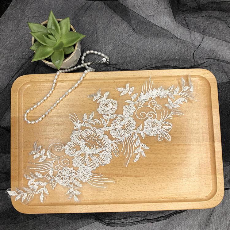 

Home Fabric Decoration Lace Lace Clothing Home Textile Accessories Mesh Embroidery Mesh Wedding Lace Lace 33 * 14CM * one