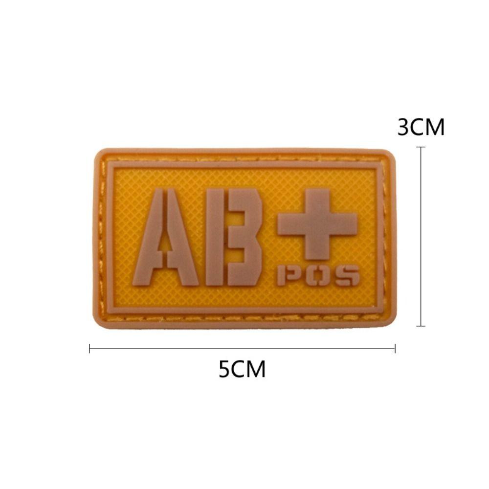 PVC Glue Stamp Blood Type Magic Sticker Embroidered Patch Emergency Armband  Helmet Decoration