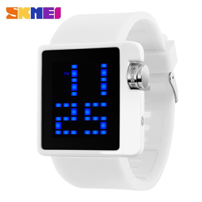 

New Jelly Student Waterproof Watch Women s Casual LED Electronic Watch Children s Watch білий