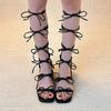 Fashion Sexy Black Bow Brand Wedge Sandals Women Fashion Square Toe Back Zipper Designer Shoes Summer Comfortable Open Toe Beach Sandals