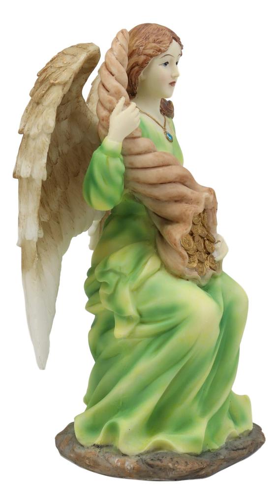 Ebros Colorful Sitting Roman Angel Abundance Prosperity Positive Energy Statue 7 Inch Tall Abundian Angel De La Abundance Prosperidad Collection