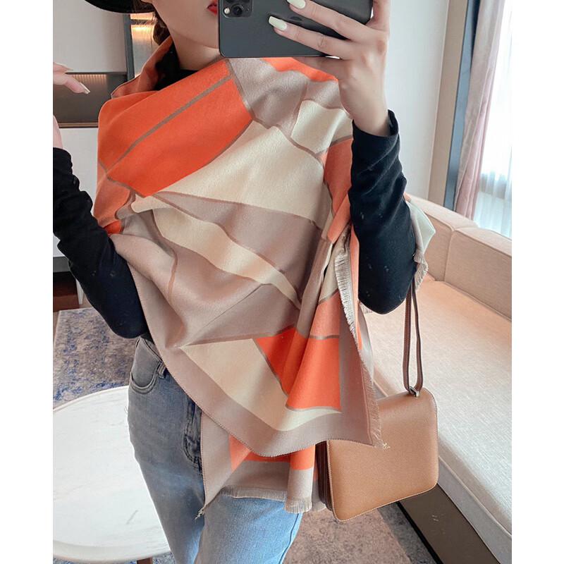 VICTORIA&VERA Autumn/Winter Geometric Pattern Shawl Scarf