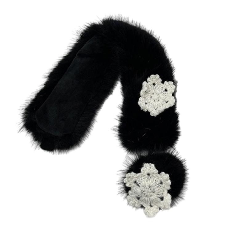 

Artistic Youth Scarf Daily Wearing Scarf Female Skinny Scarf Ladies Warm Scarf for Winter Sports and Casual Wear чорний