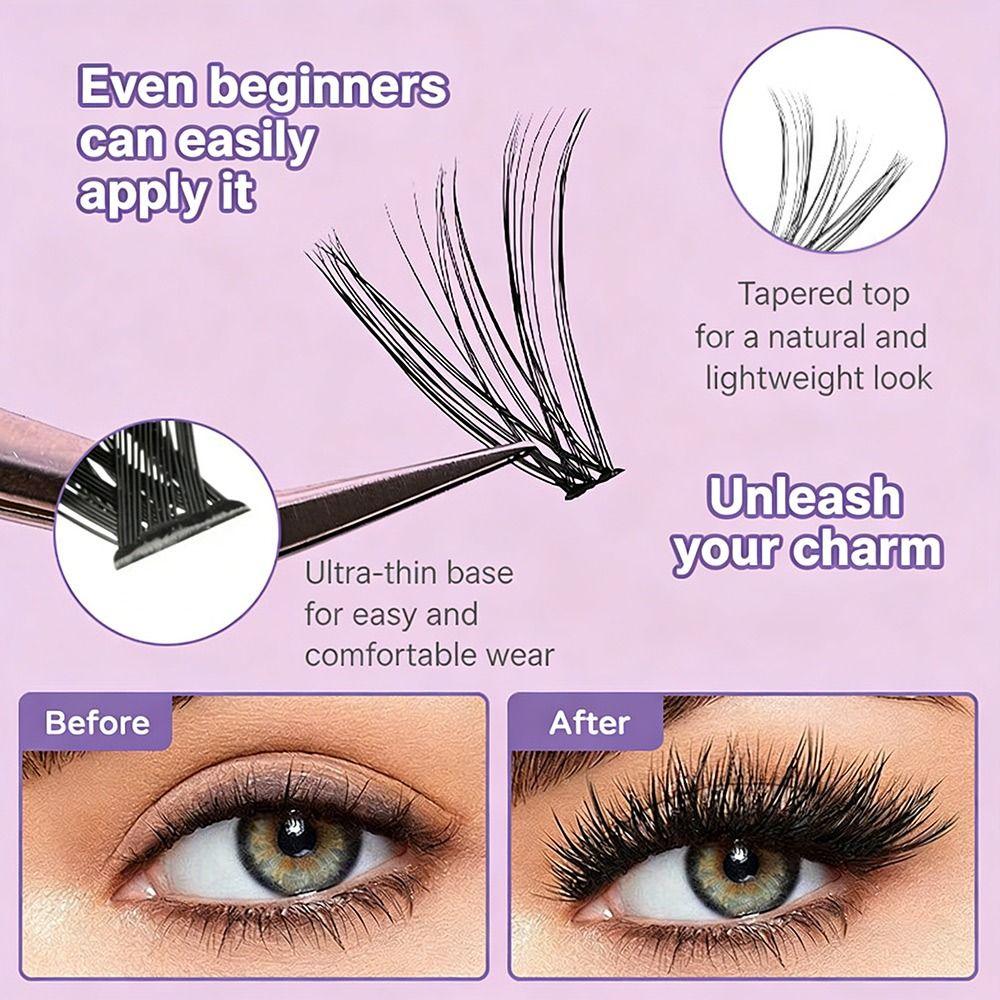 12 Rows Bond and Seal 3D Faux Mink Lash Wispy Style Fake Eyelash False Eyelashes  Eye Lash Extension