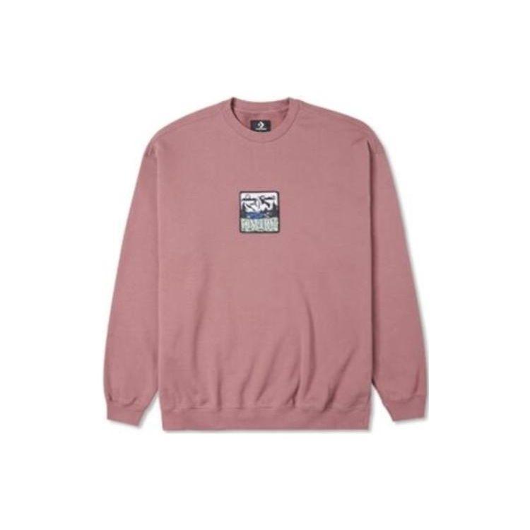 

Мужская толстовка с круглым вырезом Converse Solid Logo, розовая 10025032-A03