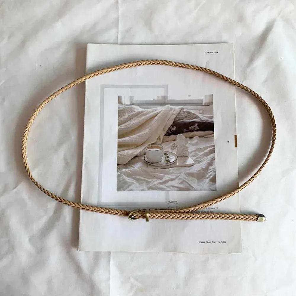 Non-perforated Thin Waist Belt, Women's Retro Decoration, Dress, Coat, Waist Seal, Versatile, Simple and High-end, Jeans Belt