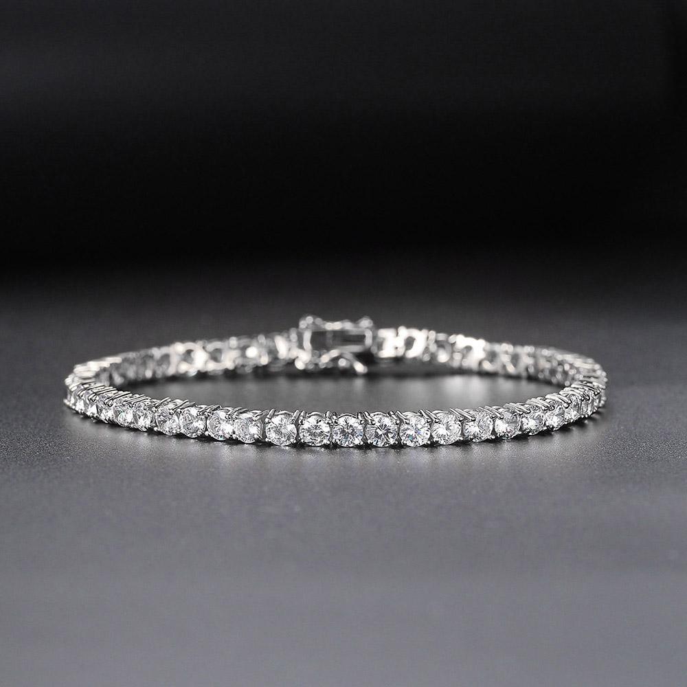 Preț de Fabrică Brățară Tennis Moissanite D VVS1 Argint Sterling 925 Un Rând Clasice cu Brățări GRA pentru Femei Bărbați Bijuterii