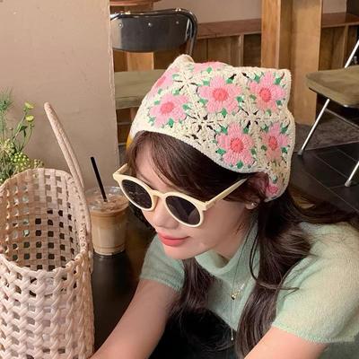 Französisches Spitzen-Bandana-Tuch: Sommer Seiden Haargummi & Stirnband Accessoires