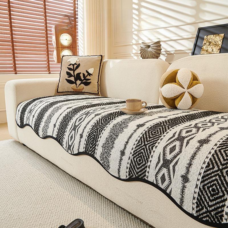 Nordic Wind Special-Shaped Sofa Cushion, One-Piece Four-Season Universal Non-Slip Seat Cushion, Dust-Proof And Dirt-Resistant Fixed Cover