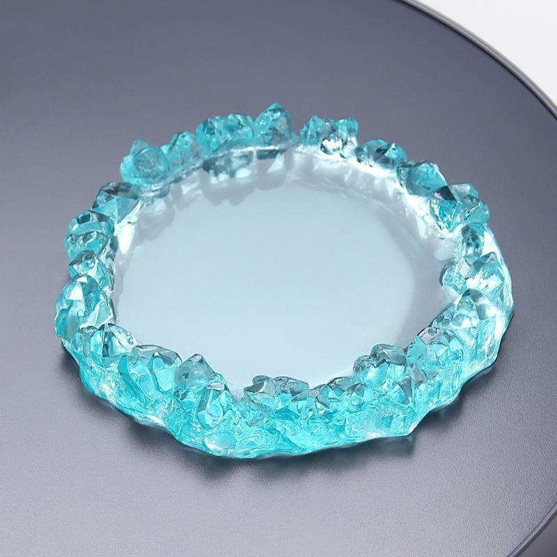 DIY Crystal Epoxy Resin Mold Crystal Cluster Coaster Silicone Mold
