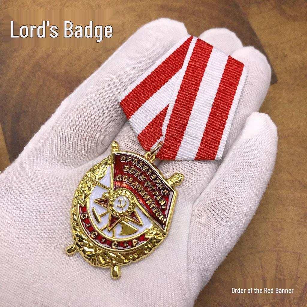 Soviet Red Star Emblem Badges & Patriotic War Lapel Pins