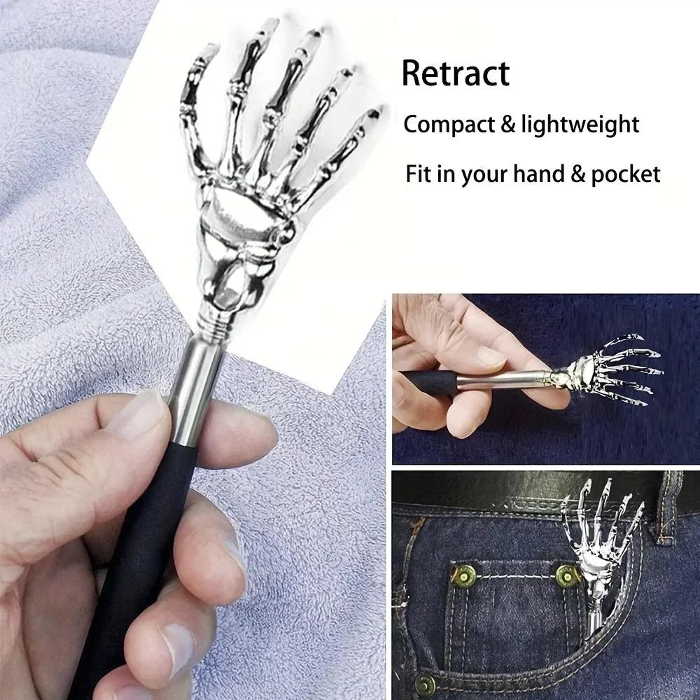 Bear Claw Stainless Steel Itching Massager Back Scratcher  Retractable Itching Device Extendable Back Massager Christmas Gifts