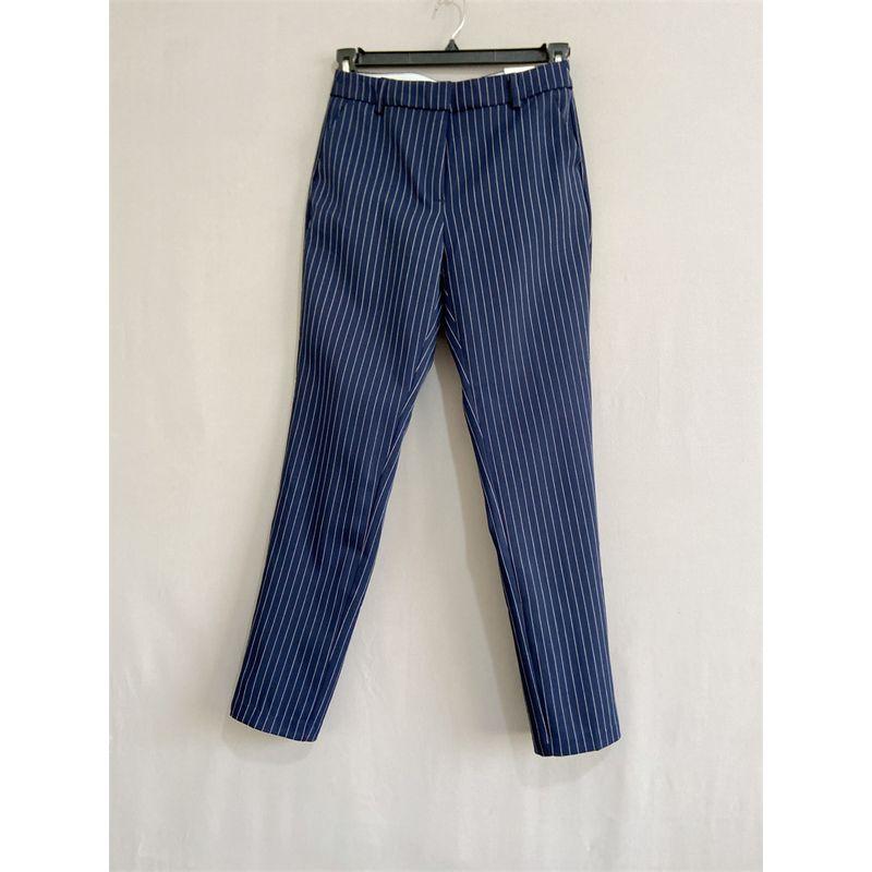 

Export USA CA Plus Size Women s Clothing High Waist Women s Pants Suit Pants Skinny Pants Pencil Pants High Rise Skinny Pants Blue Stripe 40