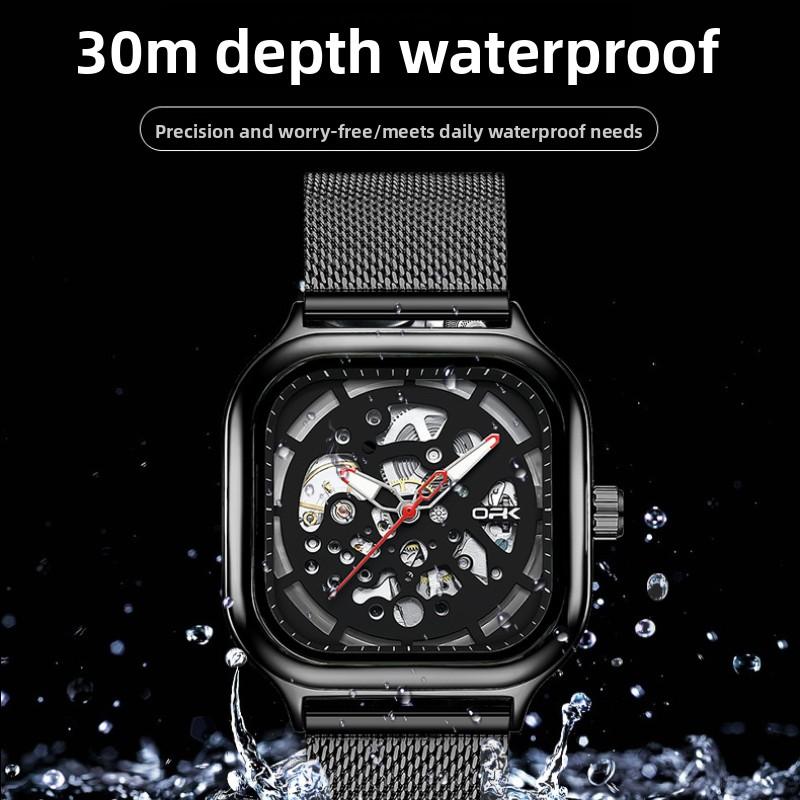 OPK Brand Watch Personality Classic Personality Square Dial Mechanical Watch Men Watch Men