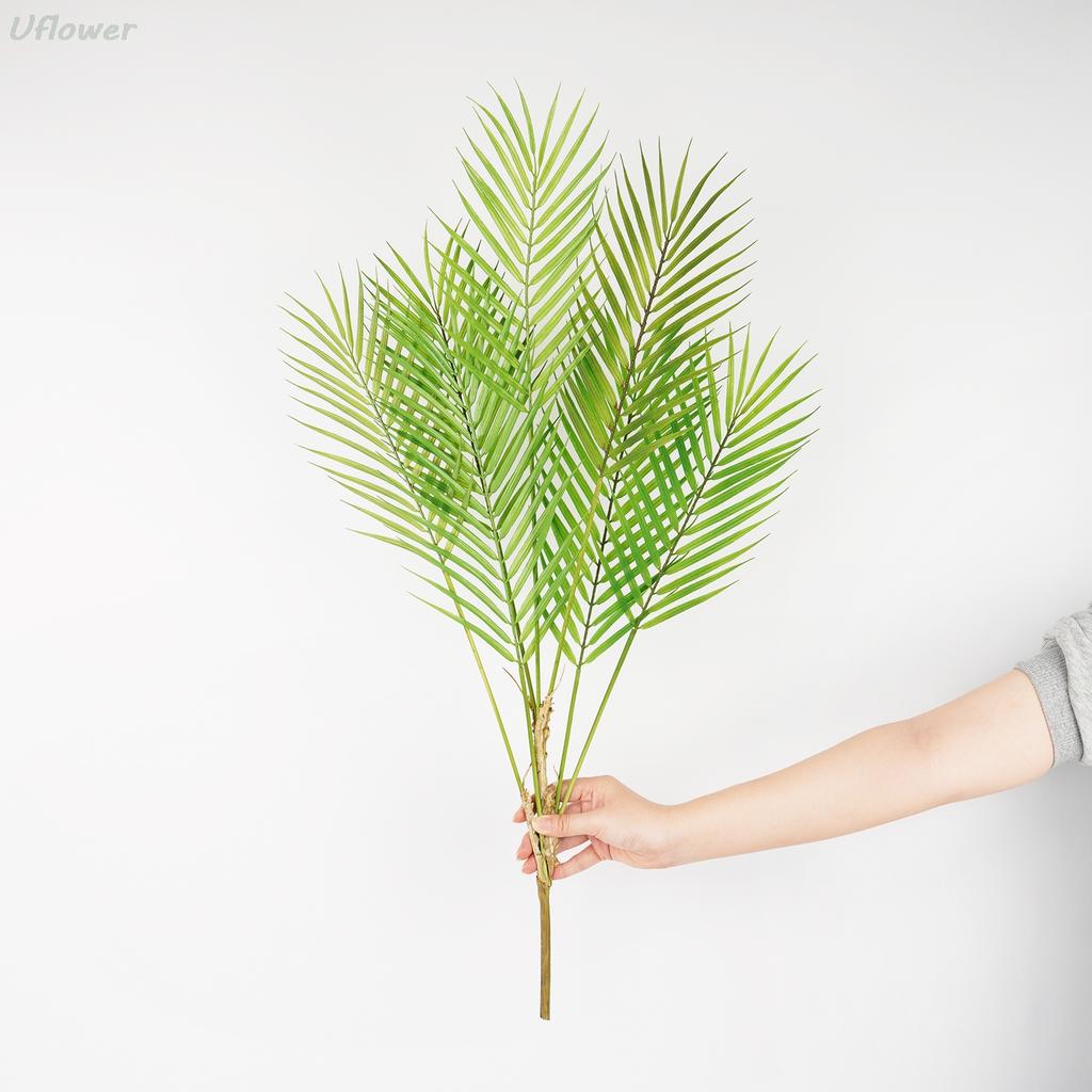 Large Artificial Palm Tree 80-125cm Fake Monstera Plant Tropical Fern Leaves for Home Garden Decor Plastic Outdoor Plants