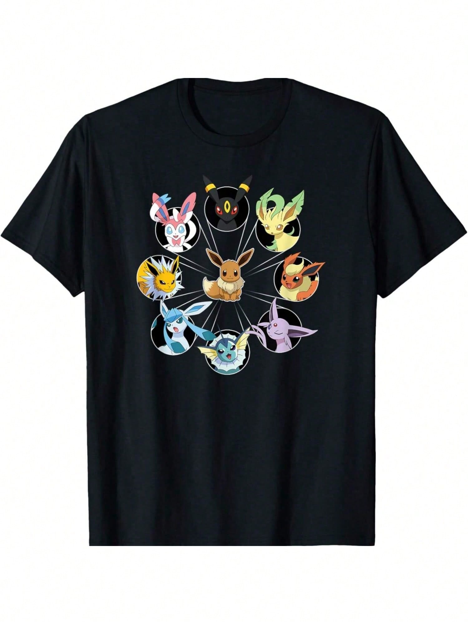 - Eevee Evolution Circle T-Shirt S разноцветный