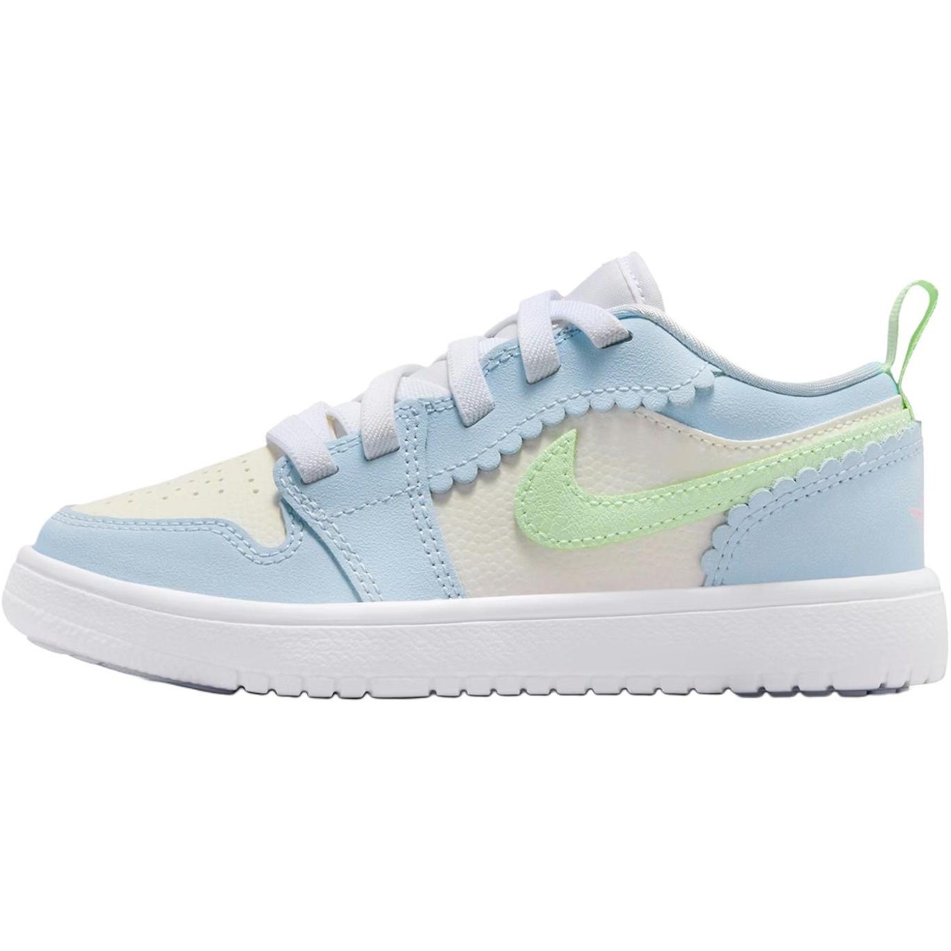 (PS) Air Jordan 1 Low ALT SE Half Blue Sail Vapor Green Kids IB7117-403 EU 28