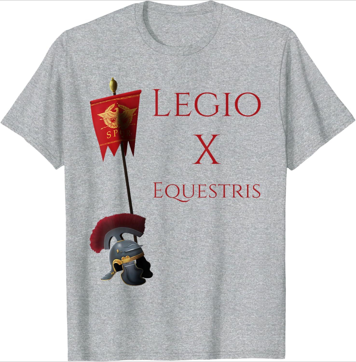 

Gaius Julius CaesarLegio X Equestris design100 cotton summer Oneck short sleeve casual printed mens Tshirt S
