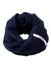 Navy Cashmere Solid Cable Unisex Neck [cumaco] 06. 100% Snood, Color, Two-Tone Knit, Warmer, Gift, Navy, C-Z0019B-0510C