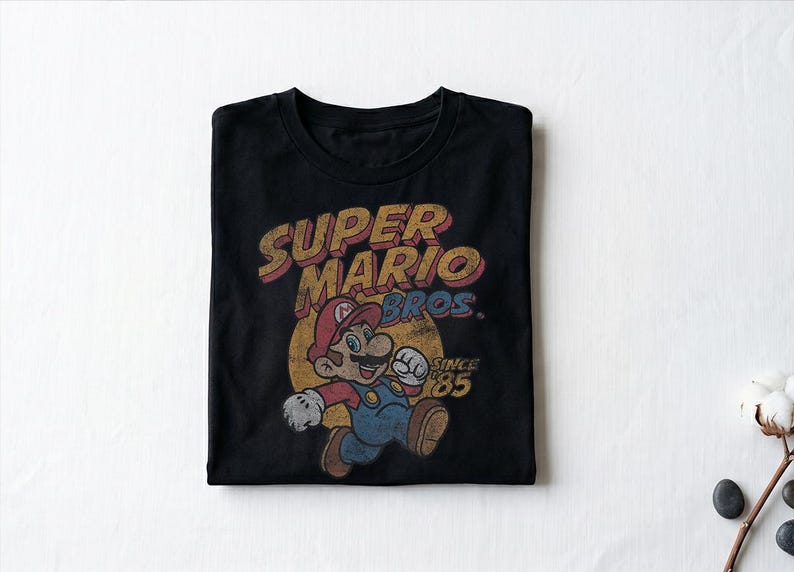 Super Mario Shirt Super Mario Bros. Since 85 Vintage Poster Shirt, Super Mario Gifts Shirt, Super Mario Merch Shirt 100