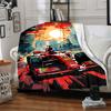 1pc Racing Car Blanket Lightweight Flannel Blanket Throw Blanket For Sofa, Bed, Travel, Camping, Livingroom, Office, Couch