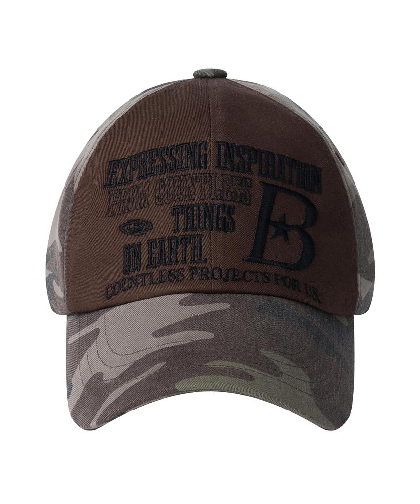 BAUF B Logo Ball Cap [Camo Brown]